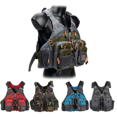 China Oxford Cloth Multifunctional Portable Reflective Removable Life Jacket With Floating Material Fishing Vest for sale