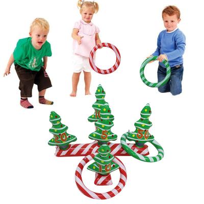 China PVC Inflatable Christmas Ring Tree Ring Game Inflatable Ring Game Interactive Throwing Props for sale