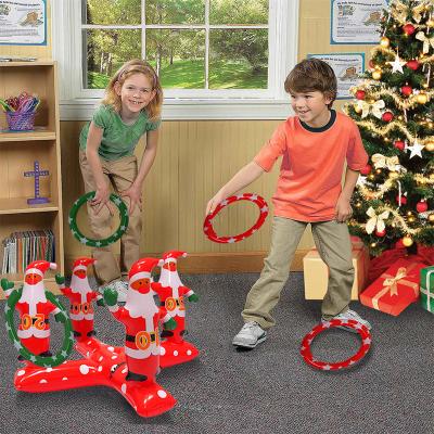 China Junior (7-14 years old) Circle Toys Santa Throwing Inflatable Games Kids Christmas Gifts for sale