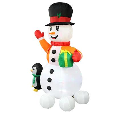 China New Christmas Inflatable Classroom Cloth Snowman Yard Inflatable Christmas Party Outdoor Decorations With Lights for sale