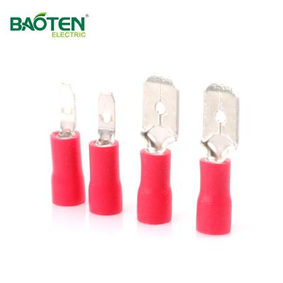 China BAOTENG Low Voltage Fully Insulated Male And Female Terminal PCB Press Mount Tag Wire Connector Crimp Terminal for sale