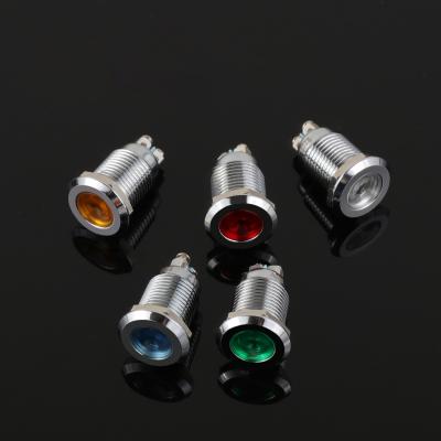 Cina 6mm nickel plated brass/steel stainless 8mm10mm 12mm 16mm12v 24v led indicator light panel led indicator light 220v metal indicator light in vendita