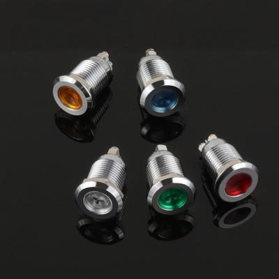 China Stainless Metal Brass/Nickel Plated Steel Led Indicator Light Power Signal Warning Light Pilot Lamp 6V 12V 24V 240V zu verkaufen