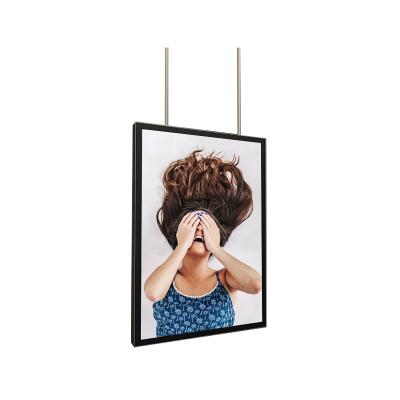 China Advertising Display High Quality slim light box led frame advertising poster menu Hanging magnetic light box for sale