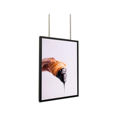 China Advertising Display Hot Selling  hanging menu board Hanging magnetic light box for sale