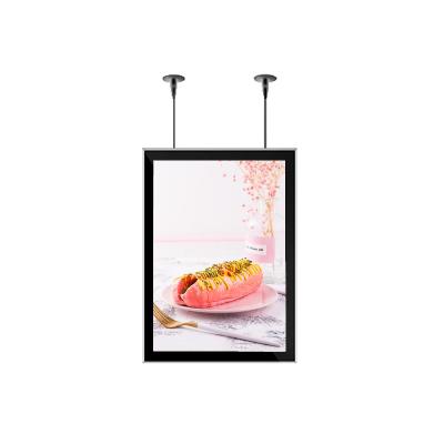 China Advertising Display Factory Wholesale thin light box hanging shop advertising menu Hanging magnetic light box for sale