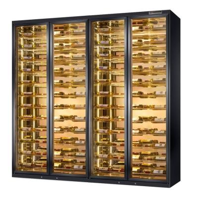 China Expandable Commercial Customized Thermostatic Stainless Steel Red Wine Display Cabinet Bar Glass Wine Cooler Storage Cellar Wine Cabinet for sale