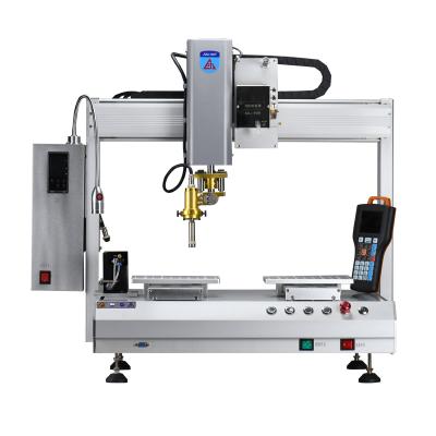 China Cable Making Industry High quality double workbench Three axis soldering machine, LED aluminum substrates wire soldering process machine for sale