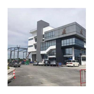 China Modern prefabricated steel structure building commercial office building in Thailand for sale