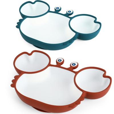 China TongYan Cartoon Suction Feeding Children Minimalist Food Grade Bpa Free Dinner Animal Fruit Silicone Baby Dish for sale