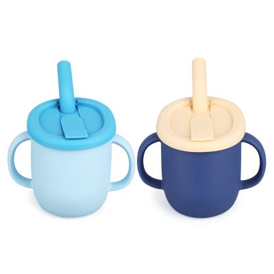 China TongYan Sublimation Custom Hot Water Silicone Straw Kids Viable Mugs for sale