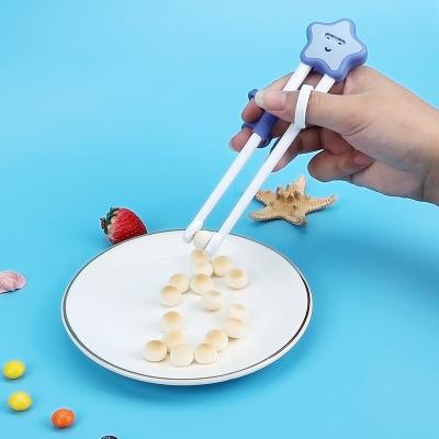 China High Quality Portable Reusable Plastic Baby Plastic Finger Chopsticks Cute Studying Custom Kids Forming Chinese Chopsticks for sale