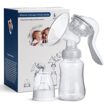 China Nitrosamine Best Quality 150 MLBreast Milk Portable Silicone Free Sale Manual Breast Pump for sale