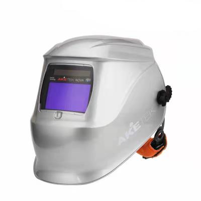 China PA6 Aketek Welding Mask Vented Headgear Silver Red Black Welding Helmet for sale