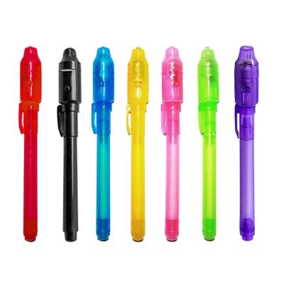 China DIY Paint Pen Big Head Light Luminous Money Drawing Magic UV Control Pens Toys For Children for sale