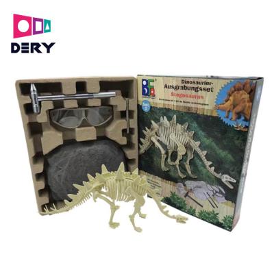 China Excavation Dig Archeology Toy Kit for Kids Dinosaur Stegosaurus STEM Toys Dinosaur Fossil Dinosaur for sale