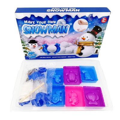 China Soft Toy STEM TOY DIY Snow Man With White Snow Powder ICE Powder Education TOY Large Box Kids Toys for sale