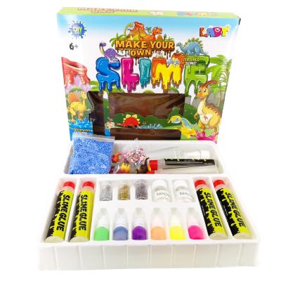 China Toy Make Your Own Slime DIY Kit Slime With Glue Backing Kit Slime Soda Soft Beads Glow In The Dark Powder Dinosaur Large for sale