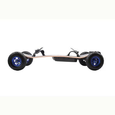 China Long Wheel Skateboard 40km/h 1650W*2 Big Wheel Youth Dual Mountain Remote Control Adult Offroad Training Offroad Electric Skateboard for sale