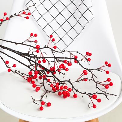 China BinRui Decoration Artificial Flower 12 Branches Gold Fruit Indoor Real Touch China Style Home Decoration for New Year Party Christmas Decorative for sale