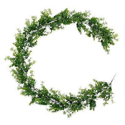 China High Quality Minimalist BinRui Artificial Flower Eucalyptus Stems Artificial Eucalyptus Garland Vines Garden Decoration Synthetic Rattan for sale