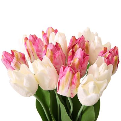 China Minimalist BinRui Design Real Romantic Creative Touch Artificial Flower Rose Home Decoration Pieces 3D Tulip Artificial Tulips for sale