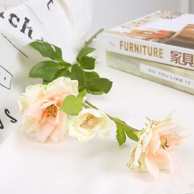 China BinRui Garden Decor Cloth+Feel Artificial Flower Florida Lotus Graduation Bouquet Clematis Plastic Elegant Decor Household Products Interior Ministry for sale