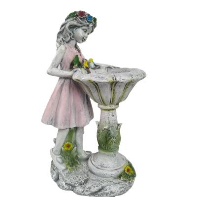 China Solar Garden Sculpture Angel Figurine Waterproof Resin Fairy Minimalist Outdoor Decoration Garden for sale