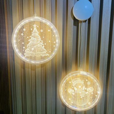 China 3D Lamp Outdoor Acrylic Room Christmas Battery LED Indoor Garden Decorative Night Lights Party Decoration Ornaments for sale