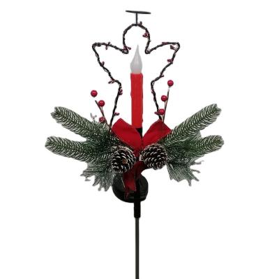 China Indoor Garden Angel Xmas Festival Yard Ornament Outdoor Stake Stakes Solar Pathway Light for sale