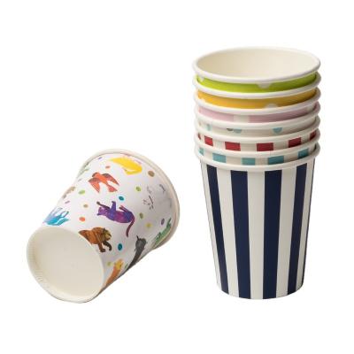 China Juice Eco-Friendly Plastic Free Disposable Tableware Party Supplies Paper Cups 7oz Disposable Cups For Birthday Party for sale