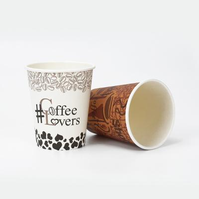 China Juice Custom Print Disposable Paper Cups Beverage Container Paper Cups Single Wall Biodegradable Party and Holiday Supplies for sale