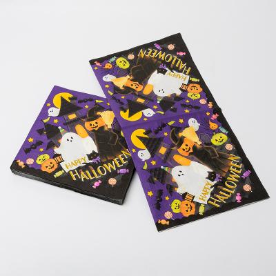 China Napkins Disposable Tissue Napkins Fancy Paper Serviette De Cuisine Halloween Party Cocktail Party Factory Customized Home for sale