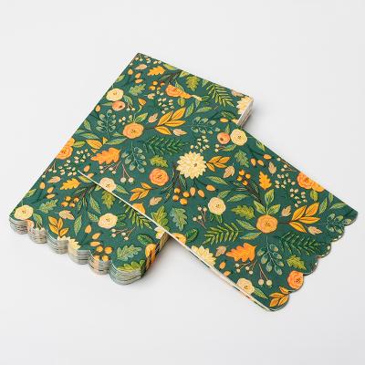 China Wholesale Home Decorations Party Supplies Party Table Napkins Flowers Paper Napkins Biodegradable Disposable Napkins For Spring Themes for sale