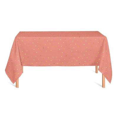 China Home Factory Wholesale Eco Polyester Tablecloth Paper Table Cover Waterproof Disposable Fiesta Party For Gender Reveal for sale