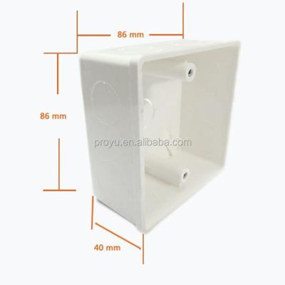 China Evenry Save Switch / Surface Mount Bottom Box Type , White PVC Push Button Switch Socket Junction Box Wall Switch 86 for sale