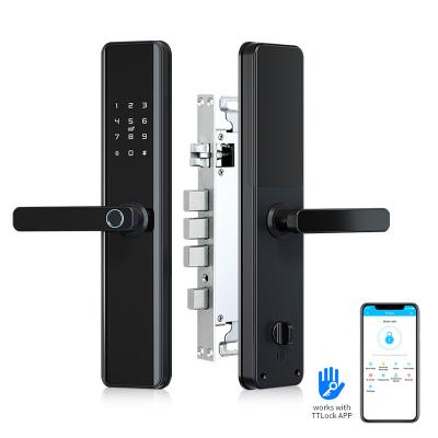 China Control Keyless Door Finger Fingerprint Entry Electric Ttlock Smart  Gate Locks Wifi Home Intelligent Lock for sale