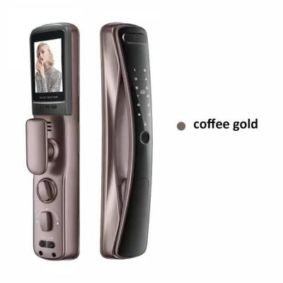 China Control Face Recognition Smart Door Lock With Camera Picture Capture Wifi Tuya App Fingerprint Facial Password Card for sale