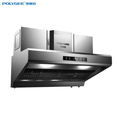 China Wall-mounted Kitchen Smoke Exhauster POLYGEE high quality commercial kitchen range hood with ESP for sale