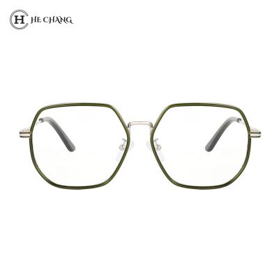 China Blue Light Custom HeChang Logo Eyeglasses Best Quality Optical Glass Cutting Glasses OEM Anti-blue Glasses for sale