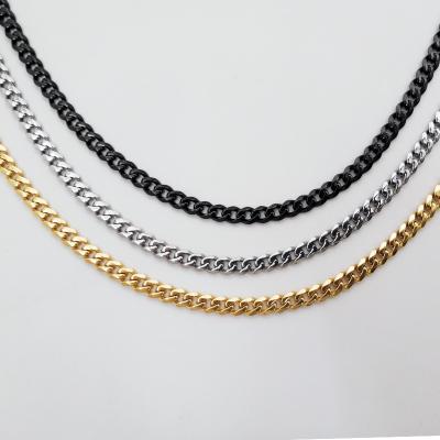 China Wholesale 3.6/5/7/9/11/13Mm Mens Stainless Steel Cuban Chain Necklace Free Sample From Hiphop Manufacturer for sale