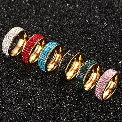 China Fashion Stainless Steel Ring Ring Designs For Men Dropship Zircon Gold INS Hiphop for sale