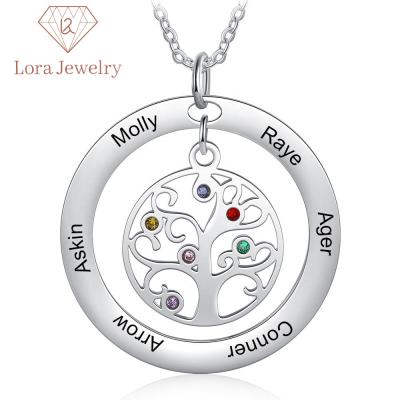 China Romantic Factory Direct Stainless Steel Necklace Women Birthstone Necklace With Big Price for sale