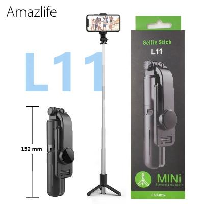 China One Piece Amazlife L11 Phone Selfie Stick Selfie Stick Tripod with Detachable Wireless Remote Shutter for sale