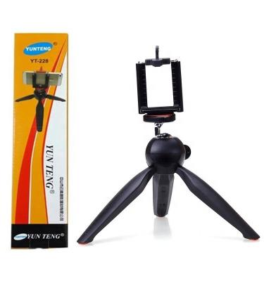 China Yunteng 228 PORTABLE Digital Camera Pocket Travel Tripod with Mobile Phone Holder for Smartphone for sale