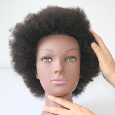 China 100% Curly Curl Hair Afro Training Mannequin Head for sale