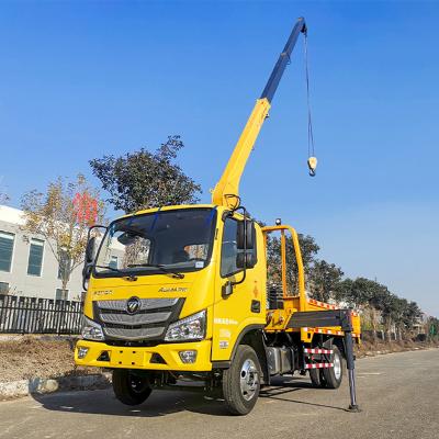 China TRUCK CRANE New Design 4X2 Cargo Truck 4 Tons/3.2 tons truck mounted crane 3/4 Sections Boom knuckle crane for sale