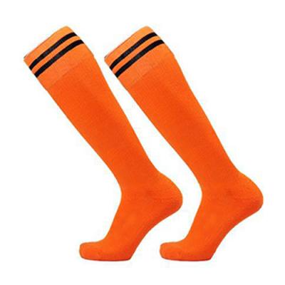 China Adult Children Spandex Soccer Tube Non-slip Knee Long Socks Student Stripe Sports Socks Factory Printed for sale