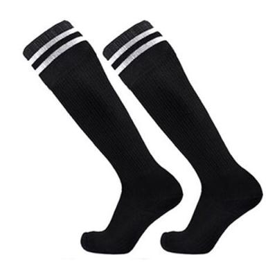 China Adult Children Spandex Soccer Tube Non-slip Knee Long Socks Student Stripe Sports Socks Factory Printed for sale