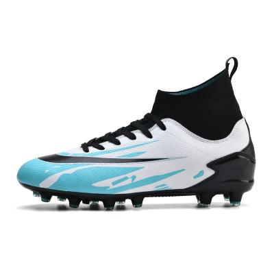 China TF High Top PU Soccer Boots Men's Crush Studs Artificial Turf AG Studs Adult Student Football Training Shoes for sale